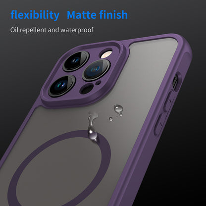 Husa MagSafe pentru Apple iPhone 14 Pro Max, Techsuit, HaloFrost II, Mov