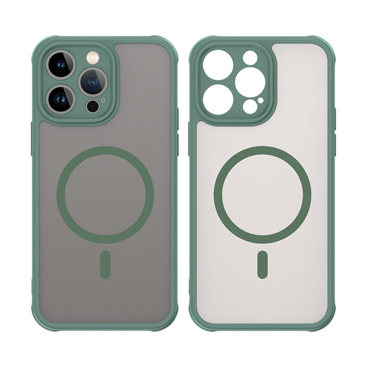 Husa MagSafe pentru Apple iPhone 14 Pro Max, Techsuit, HaloFrost II, Verde