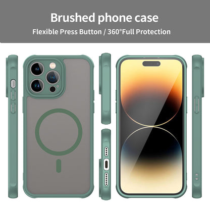 Husa MagSafe pentru Apple iPhone 14 Pro Max, Techsuit, HaloFrost II, Verde