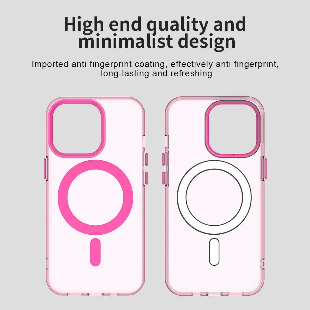 Husa MagSafe pentru Apple iPhone 14 Pro, Techsuit, CandyCase, Roz