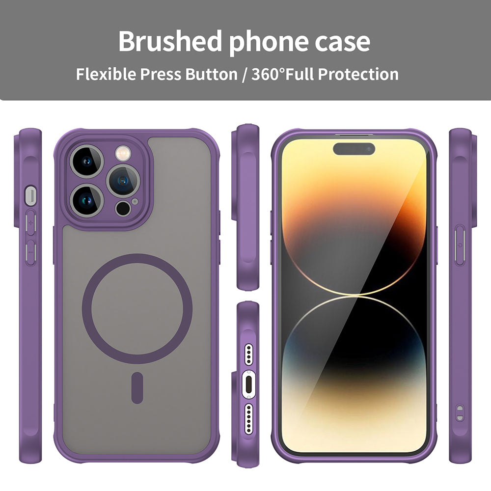 Husa MagSafe pentru Apple iPhone 14 Pro, Techsuit, HaloFrost II, Mov