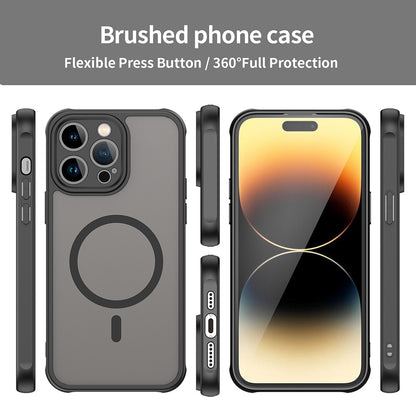 Husa MagSafe pentru Apple iPhone 14 Pro, Techsuit, HaloFrost II, Neagra