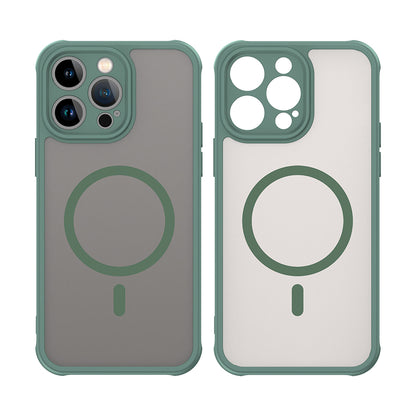 Husa MagSafe pentru Apple iPhone 14 Pro, Techsuit, HaloFrost II, Verde