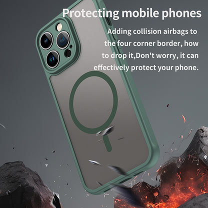 Husa MagSafe pentru Apple iPhone 14 Pro, Techsuit, HaloFrost II, Verde