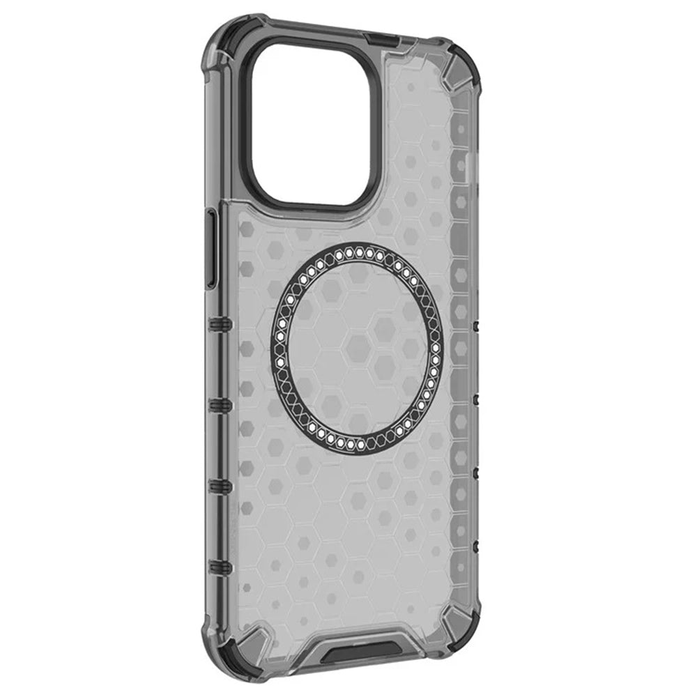 Husa MagSafe pentru Apple iPhone 14 Pro, Techsuit, HoneyComb Shield, Alba