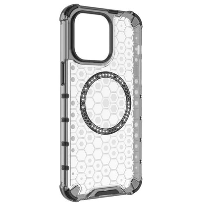 Husa MagSafe pentru Apple iPhone 14 Pro, Techsuit, HoneyComb Shield, Neagra