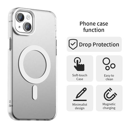 Husa MagSafe pentru Apple iPhone 14, Techsuit, CandyCase, Alba
