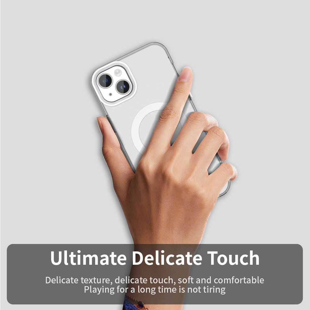 Husa MagSafe pentru Apple iPhone 14, Techsuit, CandyCase, Alba