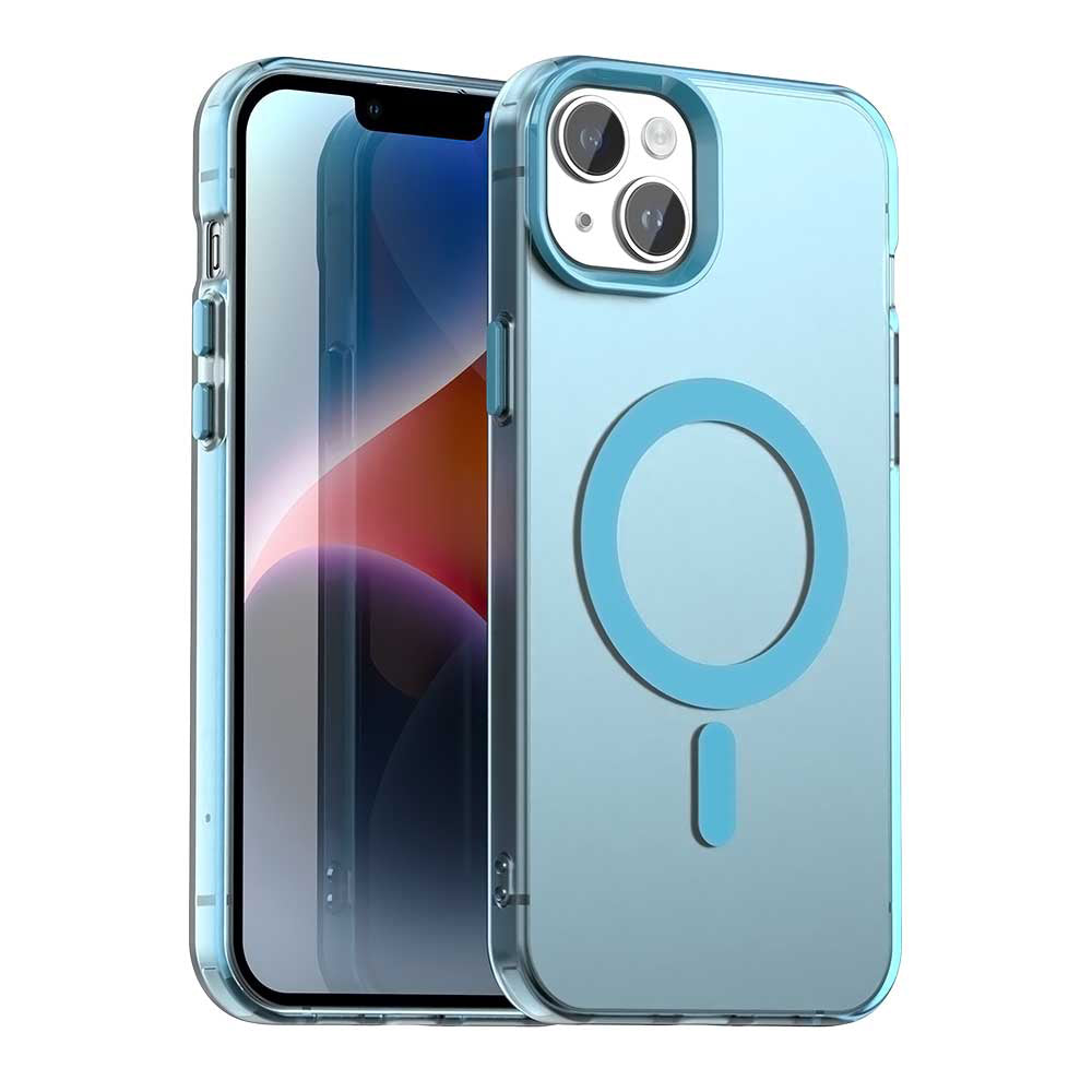 Husa MagSafe pentru Apple iPhone 14, Techsuit, CandyCase, Albastra