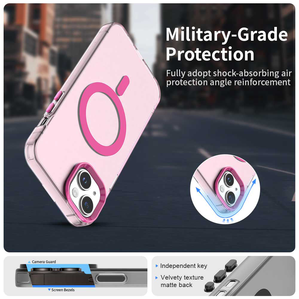 Husa MagSafe pentru Apple iPhone 14, Techsuit, CandyCase, Roz