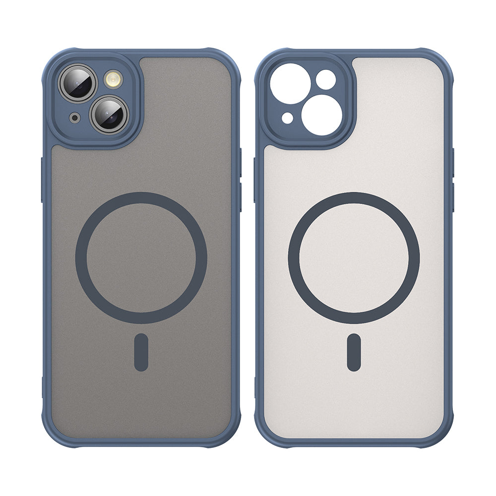 Husa MagSafe pentru Apple iPhone 14, Techsuit, HaloFrost II, Bleumarin