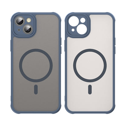 Husa MagSafe pentru Apple iPhone 14, Techsuit, HaloFrost II, Bleumarin