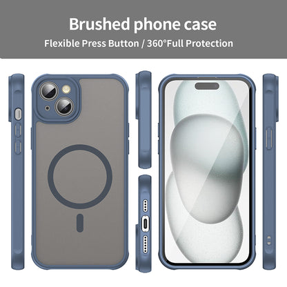 Husa MagSafe pentru Apple iPhone 14, Techsuit, HaloFrost II, Bleumarin