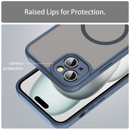 Husa MagSafe pentru Apple iPhone 14, Techsuit, HaloFrost II, Bleumarin