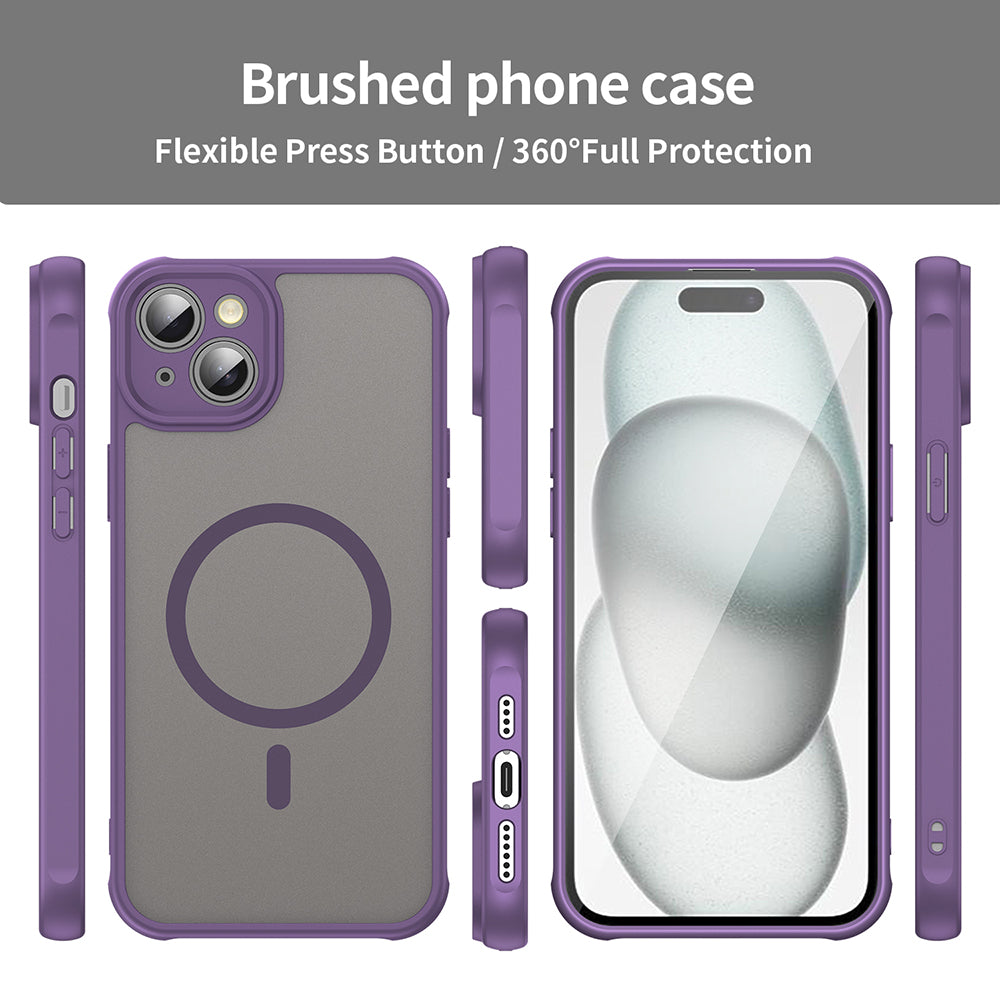 Husa MagSafe pentru Apple iPhone 14, Techsuit, HaloFrost II, Mov