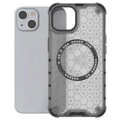 Husa MagSafe pentru Apple iPhone 14, Techsuit, HoneyComb Shield, Neagra