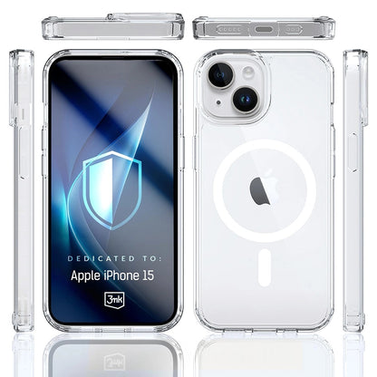 Husa MagSafe pentru Apple iPhone 15, 3MK, Armor MagCase, Transparenta