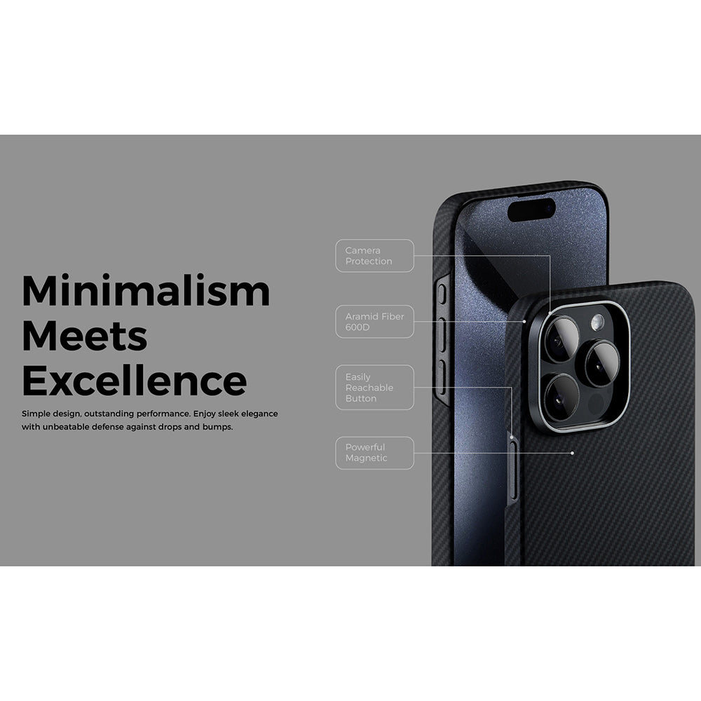 Husa MagSafe pentru Apple iPhone 15, Edizard, Air, Neagra