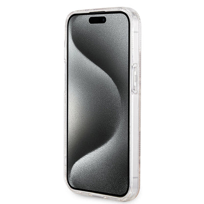 Husa MagSafe pentru Apple iPhone 15, Guess, IML Gcube, Maro