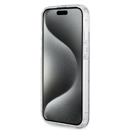 Husa MagSafe pentru Apple iPhone 15, Guess, IML Gcube, Neagra