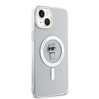 Husa MagSafe pentru Apple iPhone 15 Plus / 14 Plus, Karl Lagerfeld, IML Choupette, Transparenta