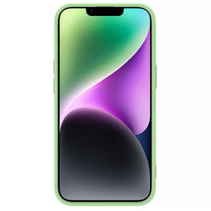 Husa MagSafe pentru Apple iPhone 15 Plus, Nillkin, CamShield Silky, Verde Deschis