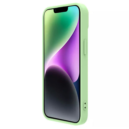 Husa MagSafe pentru Apple iPhone 15 Plus, Nillkin, CamShield Silky, Verde Deschis