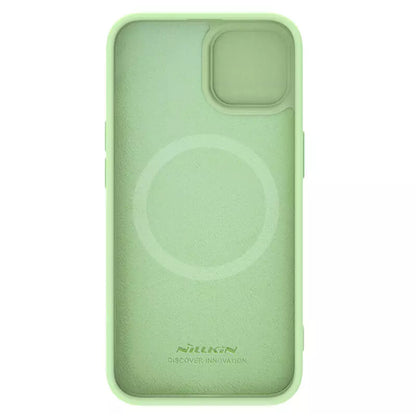 Husa MagSafe pentru Apple iPhone 15 Plus, Nillkin, CamShield Silky, Verde Deschis