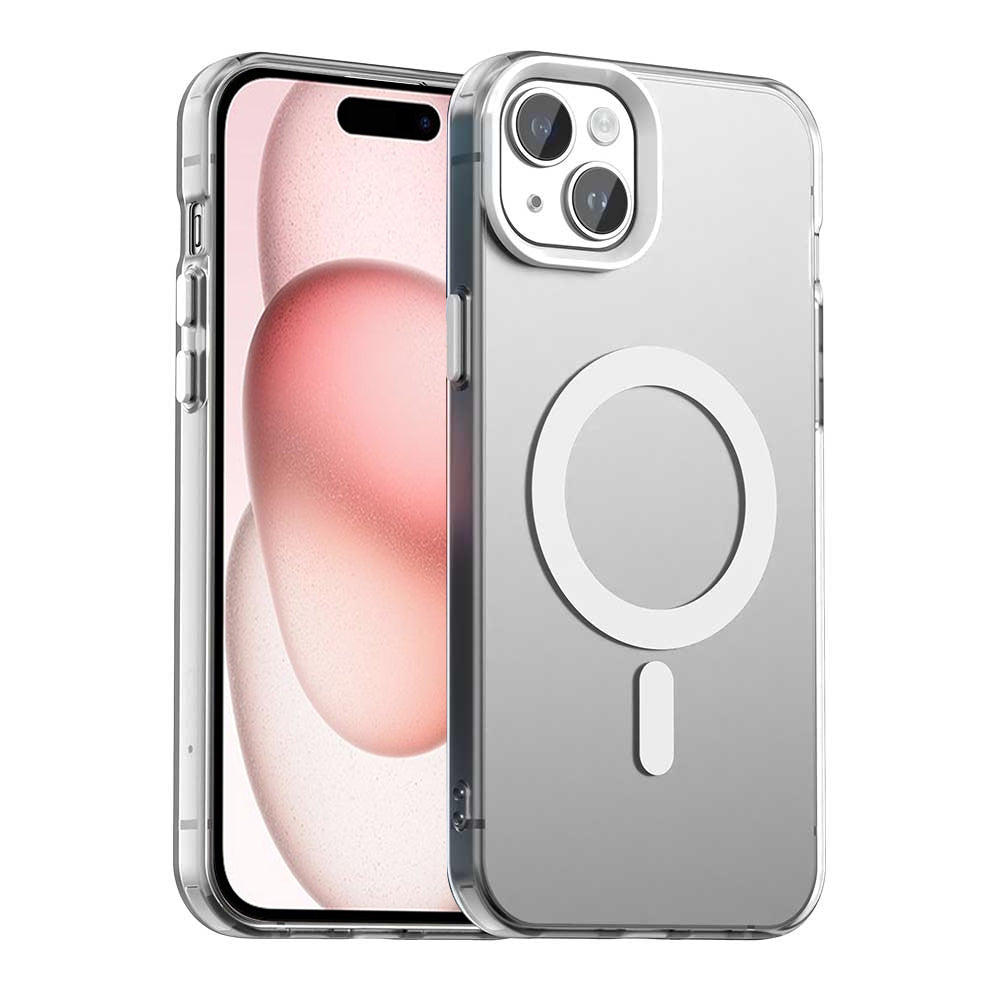 Husa MagSafe pentru Apple iPhone 15 Plus, Techsuit, CandyCase, Alba