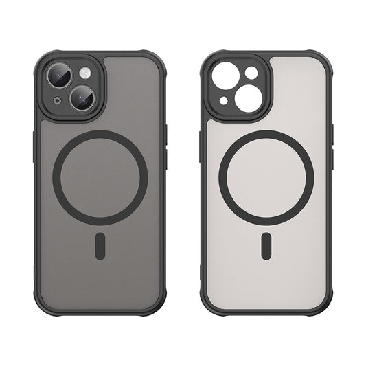 Husa MagSafe pentru Apple iPhone 15 Plus, Techsuit, HaloFrost II, Neagra