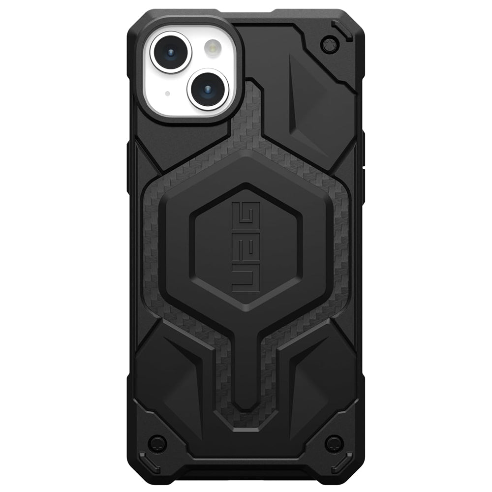 Husa MagSafe pentru Apple iPhone 15 Plus, Urban Armor Gear, Monarch Pro Carbon, Neagra