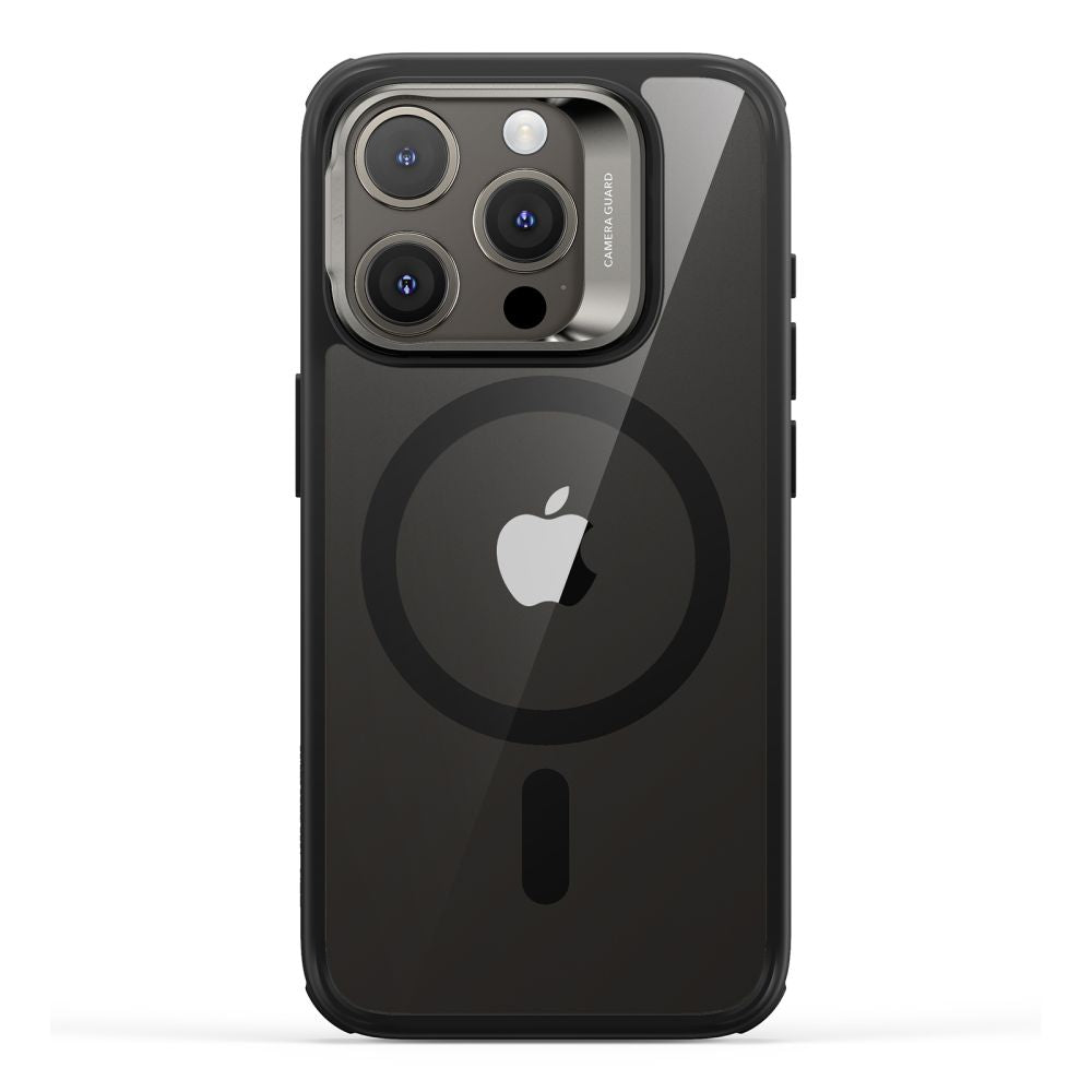 Husa MagSafe pentru Apple iPhone 15 Pro, ESR, Classic Hybrid Kickstand, Neagra Transparenta