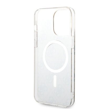 Husa MagSafe pentru Apple iPhone 15 Pro, Guess, 4G IML, Maro GUHMP15LH4STW