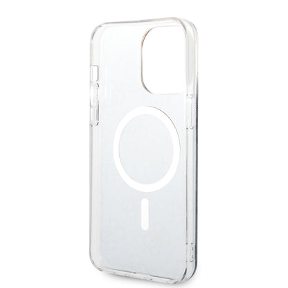 Husa MagSafe pentru Apple iPhone 15 Pro, Guess, 4G IML, Neagra GUHMP15LH4STK