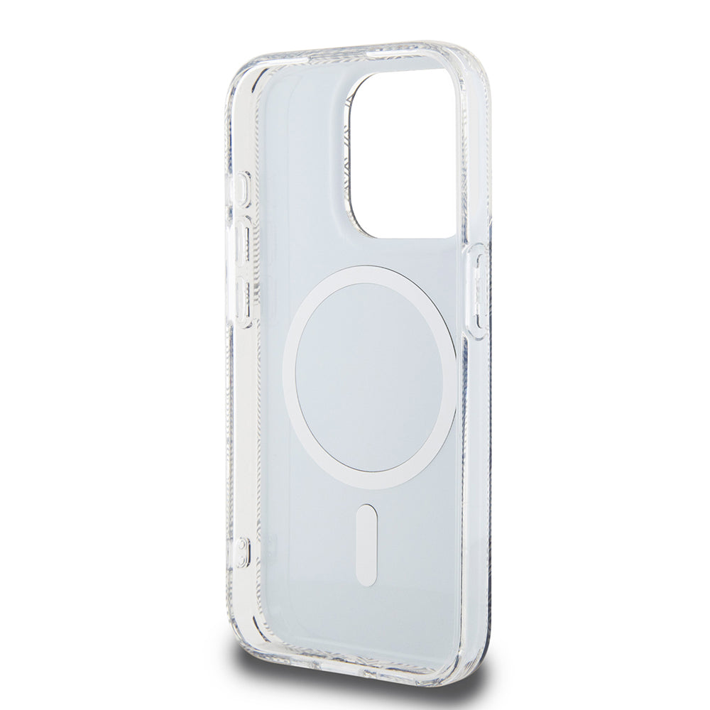 Husa MagSafe pentru Apple iPhone 15 Pro, Guess, IML Gcube, Neagra