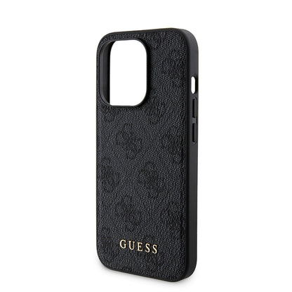 Husa MagSafe pentru Apple iPhone 15 Pro, Guess, Powerbank 4G Metal Logo, Neagra