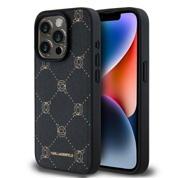Husa MagSafe pentru Apple iPhone 15 Pro, Karl Lagerfeld, Karl's Head, Neagra