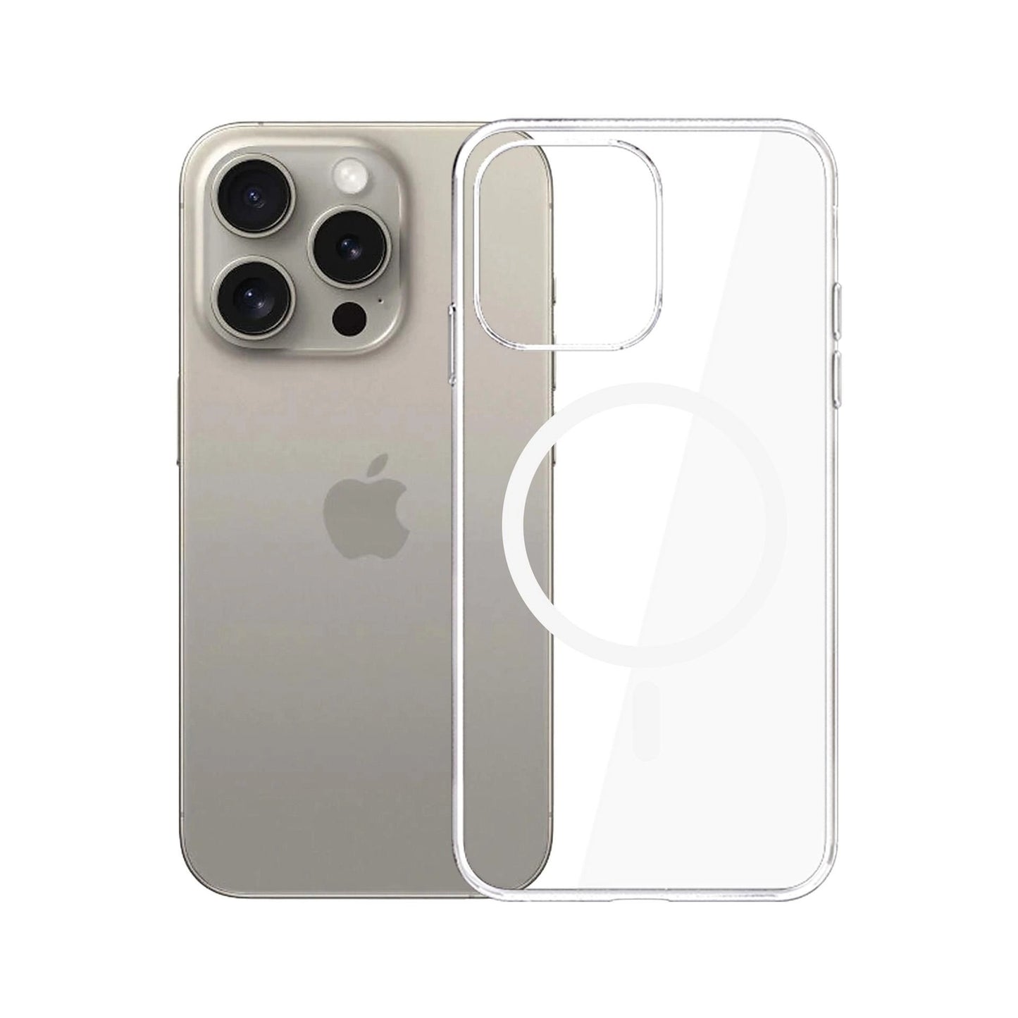 Husa MagSafe pentru Apple iPhone 15 Pro Max, 3MK, Clear MagCase, Transparenta