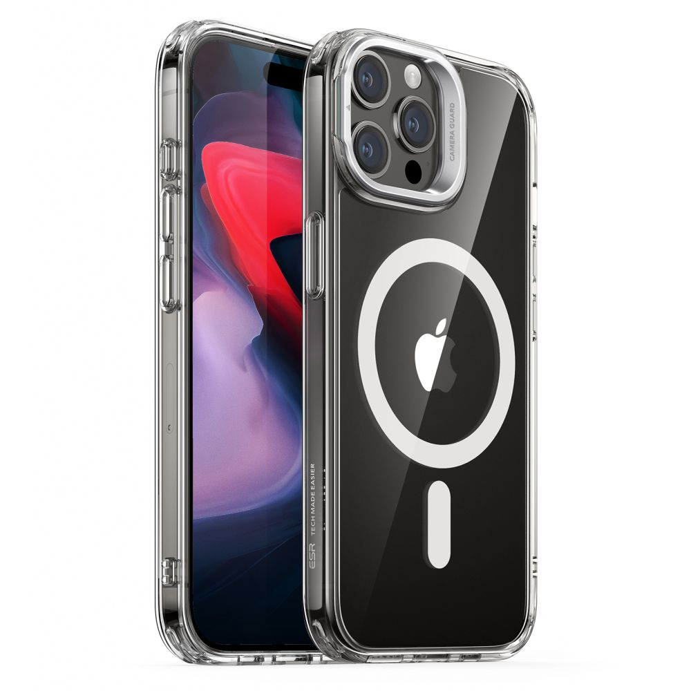 Husa MagSafe pentru Apple iPhone 15 Pro Max, ESR, Classic Hybrid Kickstand, Transparenta