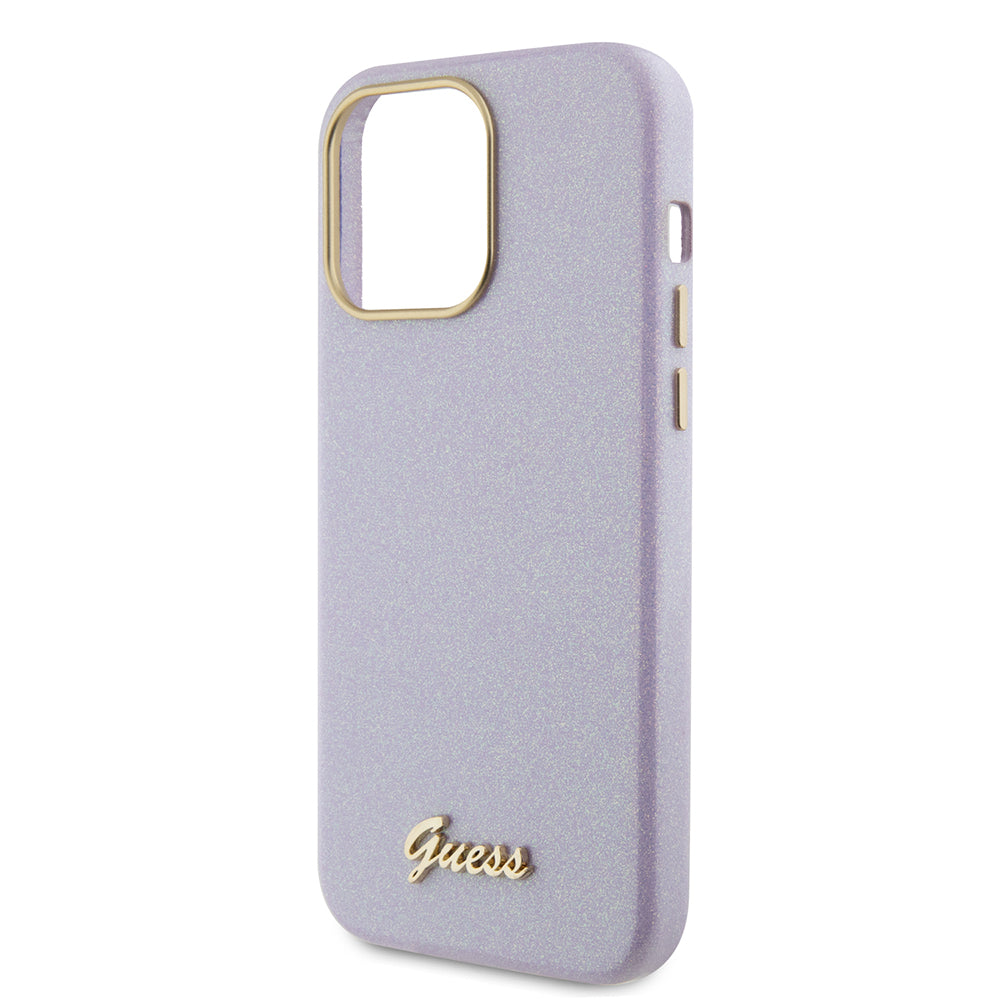 Husa MagSafe pentru Apple iPhone 15 Pro Max, Guess, Glitter Full Wrapped, Mov GUHCP15XPGMCSL