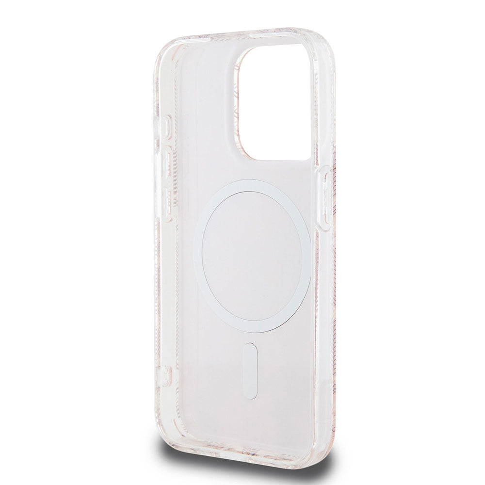 Husa MagSafe pentru Apple iPhone 15 Pro Max, Guess, IML Gcube, Roz