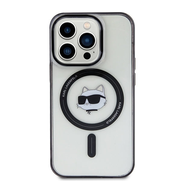 Husa MagSafe pentru Apple iPhone 15 Pro Max, Karl Lagerfeld, IML Choupette's Head, Transparenta