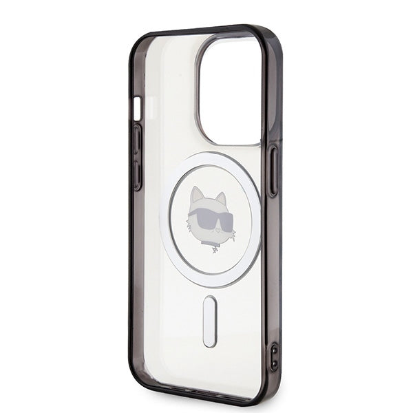 Husa MagSafe pentru Apple iPhone 15 Pro Max, Karl Lagerfeld, IML Choupette's Head, Transparenta