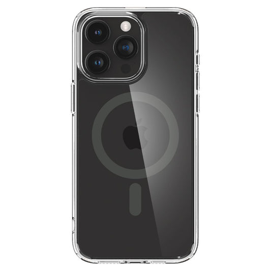 Husa MagSafe pentru Apple iPhone 15 Pro Max, Spigen, Ultra Hybrid Carbon, Transparenta