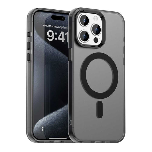 Husa MagSafe pentru Apple iPhone 15 Pro Max, Techsuit, CandyCase, Neagra
