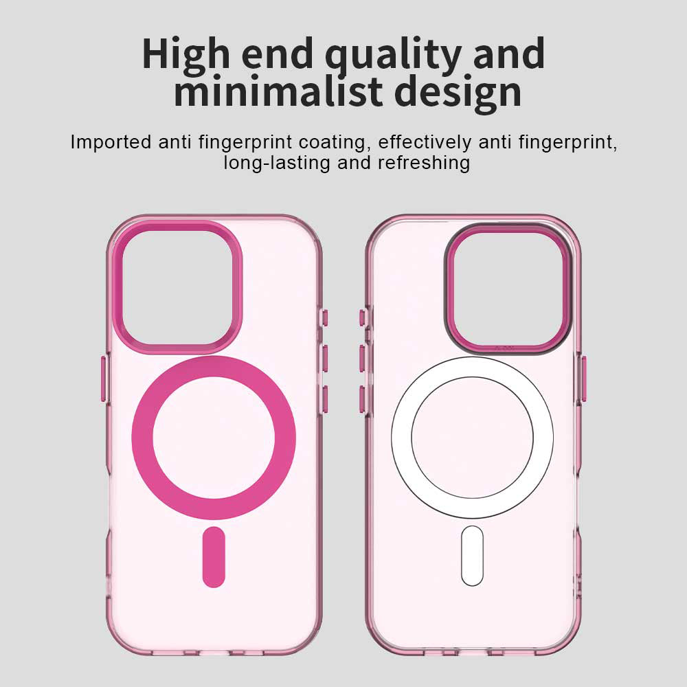 Husa MagSafe pentru Apple iPhone 15 Pro Max, Techsuit, CandyCase, Roz