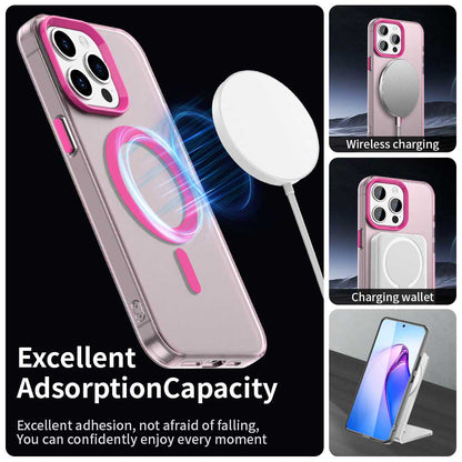 Husa MagSafe pentru Apple iPhone 15 Pro Max, Techsuit, CandyCase, Roz