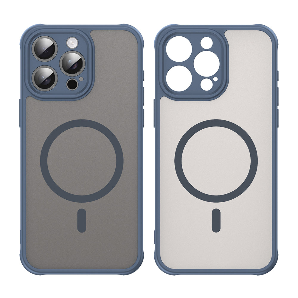 Husa MagSafe pentru Apple iPhone 15 Pro Max, Techsuit, HaloFrost II, Bleumarin
