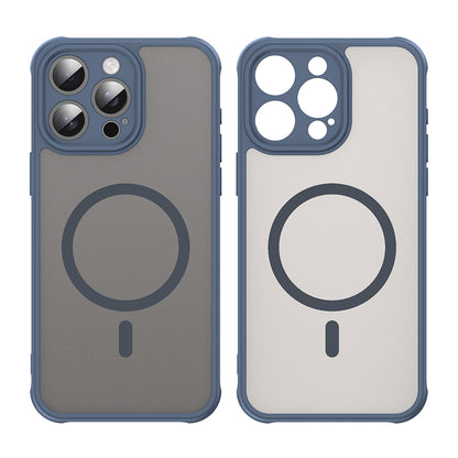 Husa MagSafe pentru Apple iPhone 15 Pro Max, Techsuit, HaloFrost II, Bleumarin