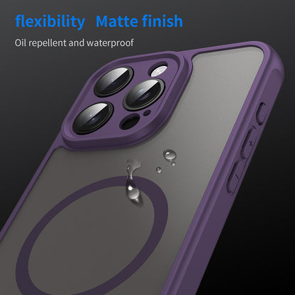 Husa MagSafe pentru Apple iPhone 15 Pro Max, Techsuit, HaloFrost II, Mov